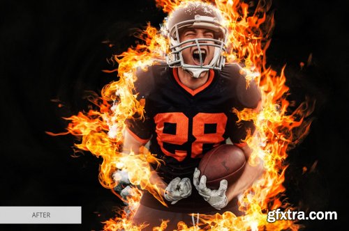 CreativeMarket - Fire Photoshop Action 4870210