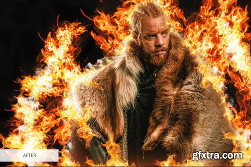 CreativeMarket - Fire Photoshop Action 4870210