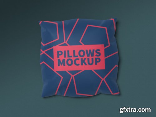 Square pillow mockup