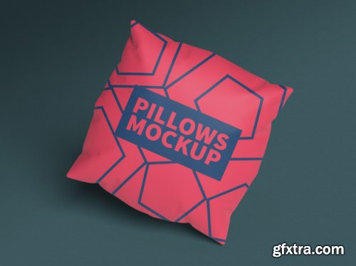 Square pillow mockup