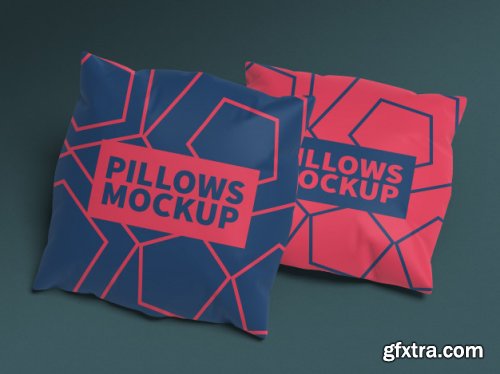 Square pillow mockup