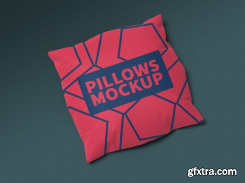 Square pillow mockup