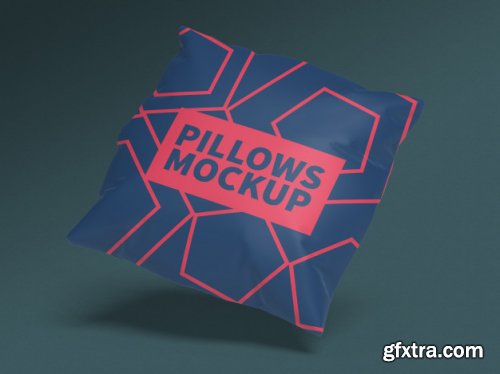 Square pillow mockup