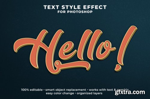 Psd editable text effect style template