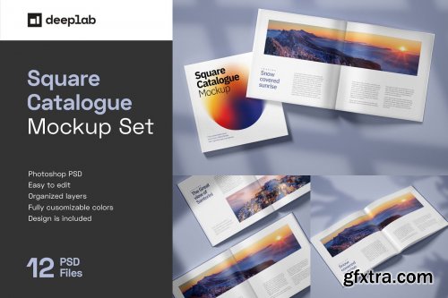 Square Catalogue Mockup Set