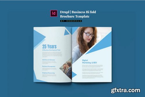 Drupl | Business Bi Fold Brochure Template