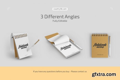 CreativeMarket - Spiral Notebook Mockup Set 4951573