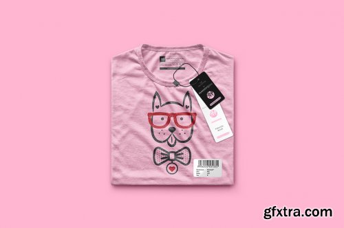 Packaged T-Shirt Branding Scene Mockup