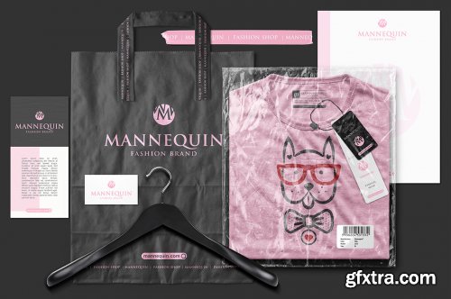 Packaged T-Shirt Branding Scene Mockup