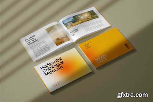 CreativeMarket - Horizontal Catalogue and Magazine Mockup Set 4979491