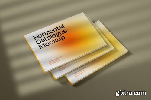 CreativeMarket - Horizontal Catalogue and Magazine Mockup Set 4979491