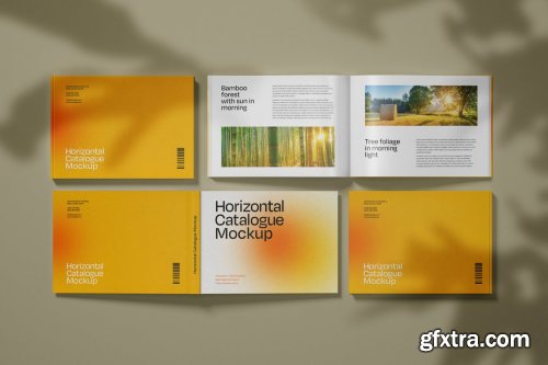 CreativeMarket - Horizontal Catalogue and Magazine Mockup Set 4979491