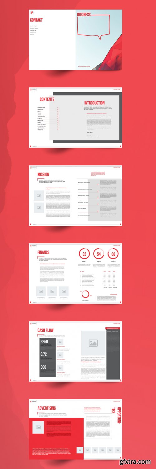 Red Business Brochure Layout 351688311