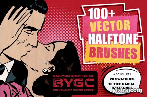 CreativeMarket - Heartfelt Halftone Vector Brushes 3445182