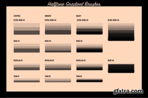 CreativeMarket - Heartfelt Halftone Vector Brushes 3445182