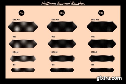 CreativeMarket - Heartfelt Halftone Vector Brushes 3445182