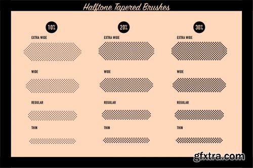 CreativeMarket - Heartfelt Halftone Vector Brushes 3445182