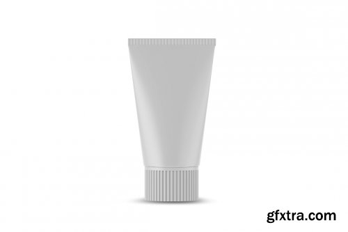 CreativeMarket - White Plastic Cosmetic Tube With Cap 4968674