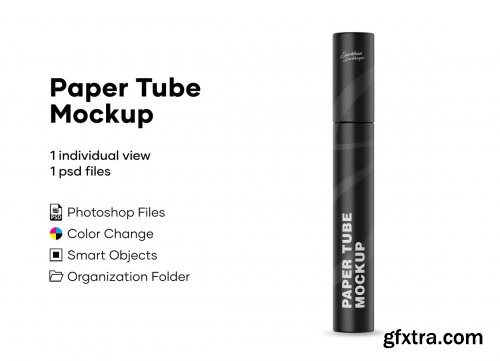 CreativeMarket - Matte Paper Tube Mockup 4963524