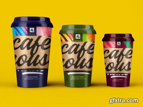 Take Away Paper Coffee Cup Mockup Set