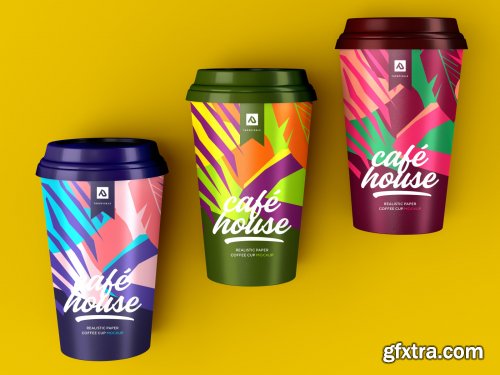 Take Away Paper Coffee Cup Mockup Set