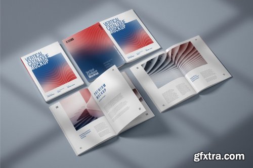 CreativeMarket - Vertical Catalogue, Magazine Mockup 4995472