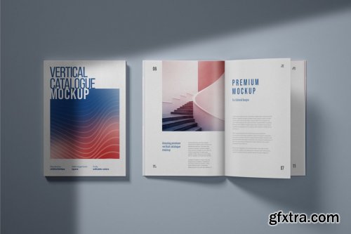 CreativeMarket - Vertical Catalogue, Magazine Mockup 4995472