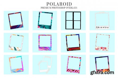 CreativeMarket - Polaroid Overlays Photoshop 4940221