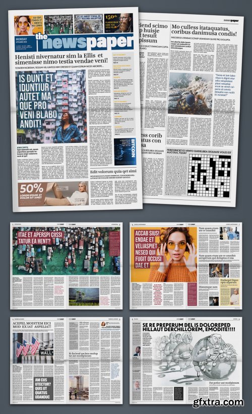 Modern Newspaper Design Layout 352892871