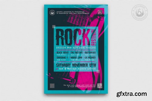 CreativeMarket - Indie Rock Flyer Bundle V3 4653026