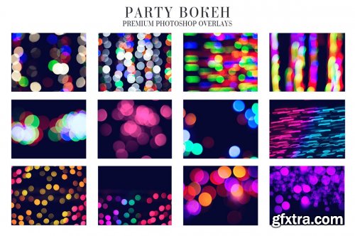 CreativeMarket - Party Bokeh Overlays Photoshop 4934875
