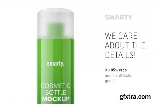 CreativeMarket - Glossy cosmetic bottle mockup 4850655