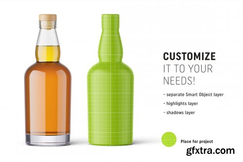 CreativeMarket - Whisky bottle mockup 4850024