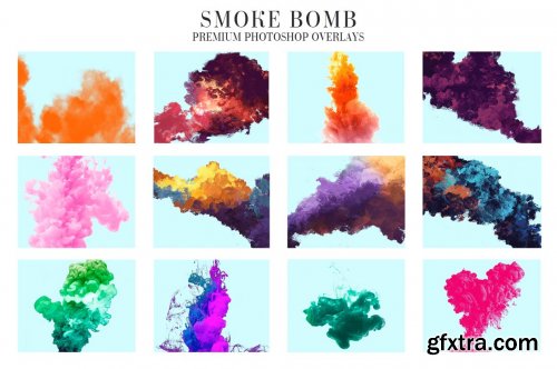 CreativeMarket - Smoke Bomb Overlays Photoshop 4940685