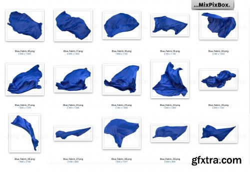 CreativeMarket - Blue Flying Fabric Overlays 5013308