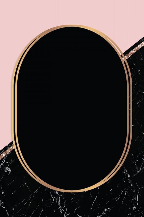 Oval frame on two tones background vector - 1222974