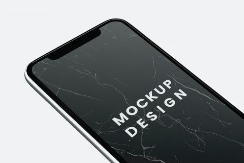 Black screen smartphone mockup design - 524164