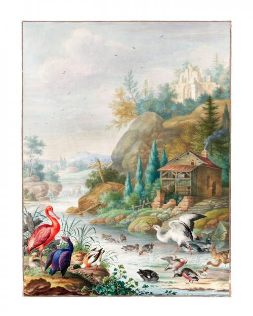 Birds near a mountain stream vintage illustration by Herman Henstenburgh.​​​​​ Digitally enhanced by rawpixel. - 2267374