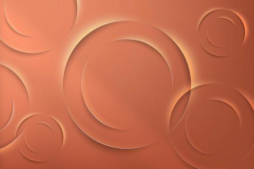 Orange circles with drop shadow pattern background vector - 1224853