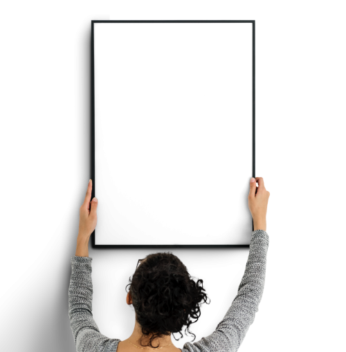 Woman hanging a picture frame transparent png - 2024694