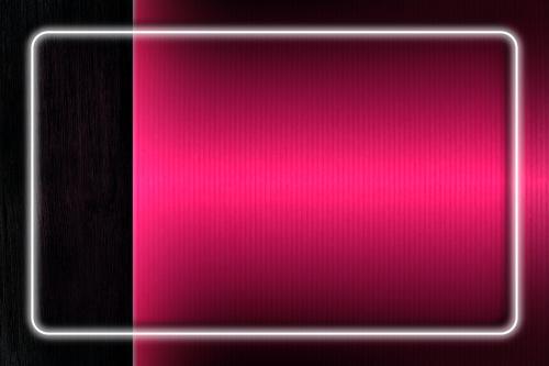 Rectangle white neon light frame template vector - 1210565