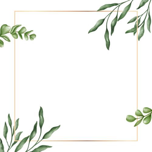 Green leaves frame transparent png - 2032807