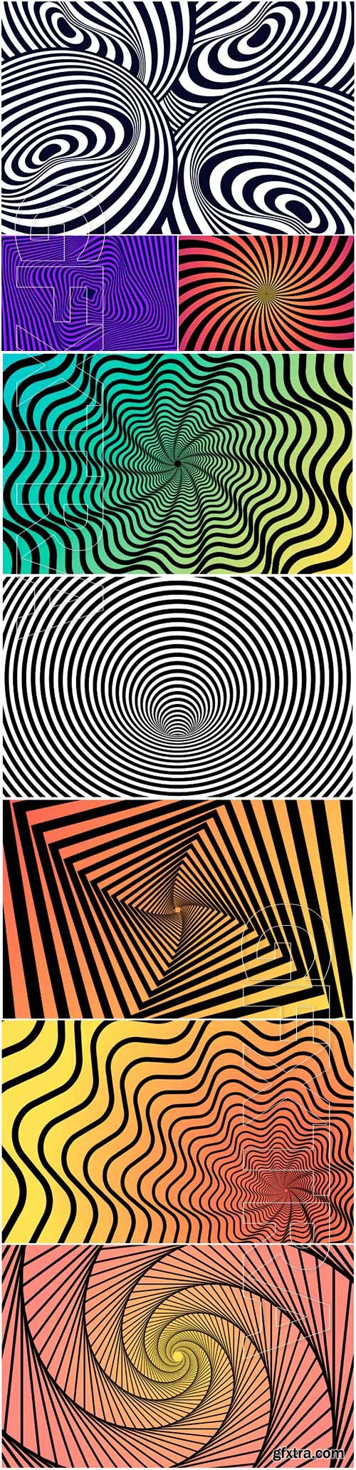 Vector wallpaper psychedelic optical illusion