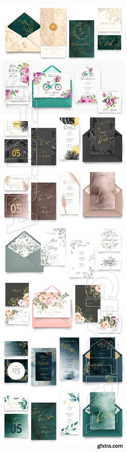 Elegant wedding vector set