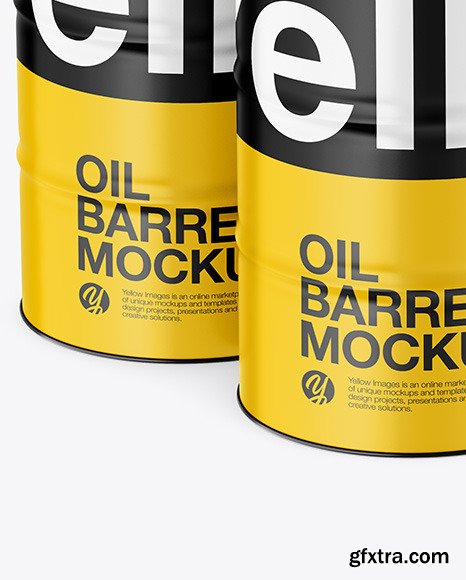 Matte Oil Barrels Mockup 58824