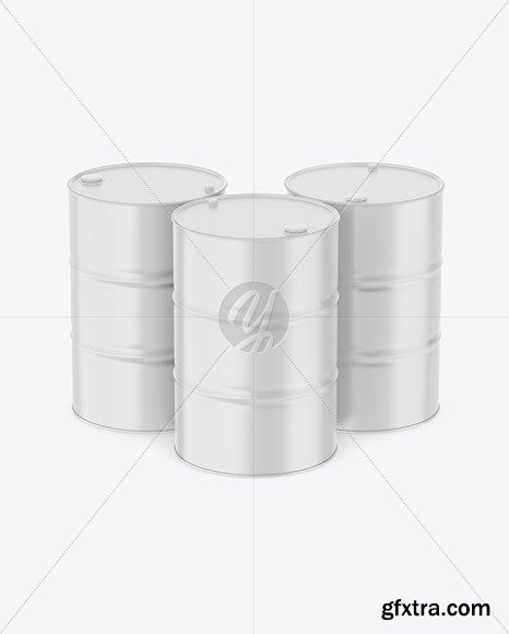 Matte Oil Barrels Mockup 58824