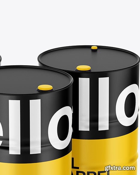 Matte Oil Barrels Mockup 58824