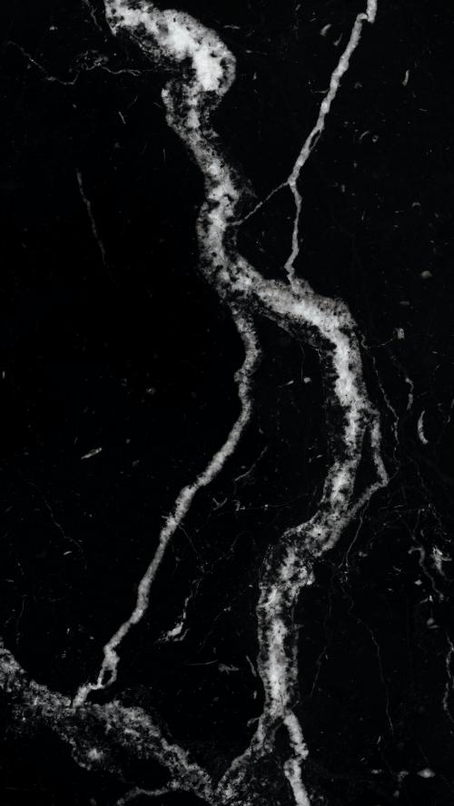 Black smooth marble texture with white streaks mobile background - 2036905