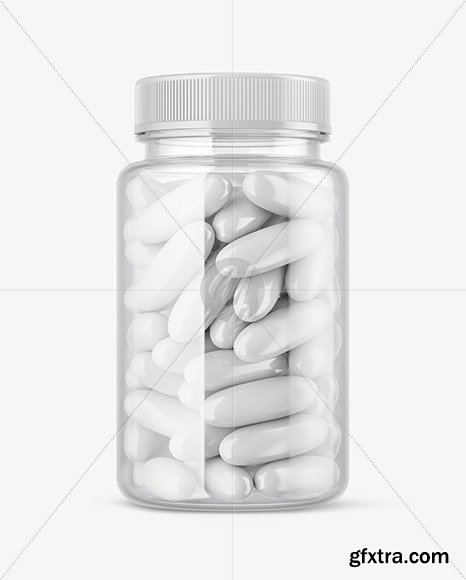 Clear Pills Bottle Mockup 59322