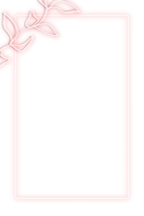 Old rose neon lights frame with leaves transparent png - 2038051